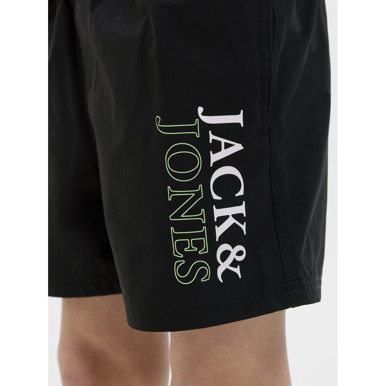 Jack & Jones Junior Jack & Jones Junior Swim Short JPSTMAUI Double Logo Plain Black