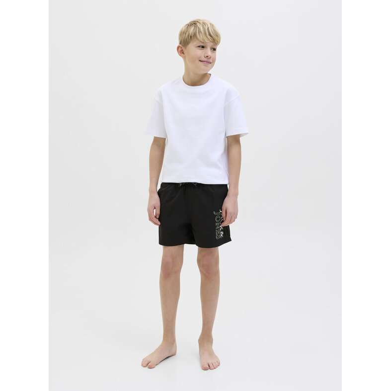 Jack & Jones Junior Jack & Jones Junior Swim Short JPSTMAUI Double Logo Plain Black