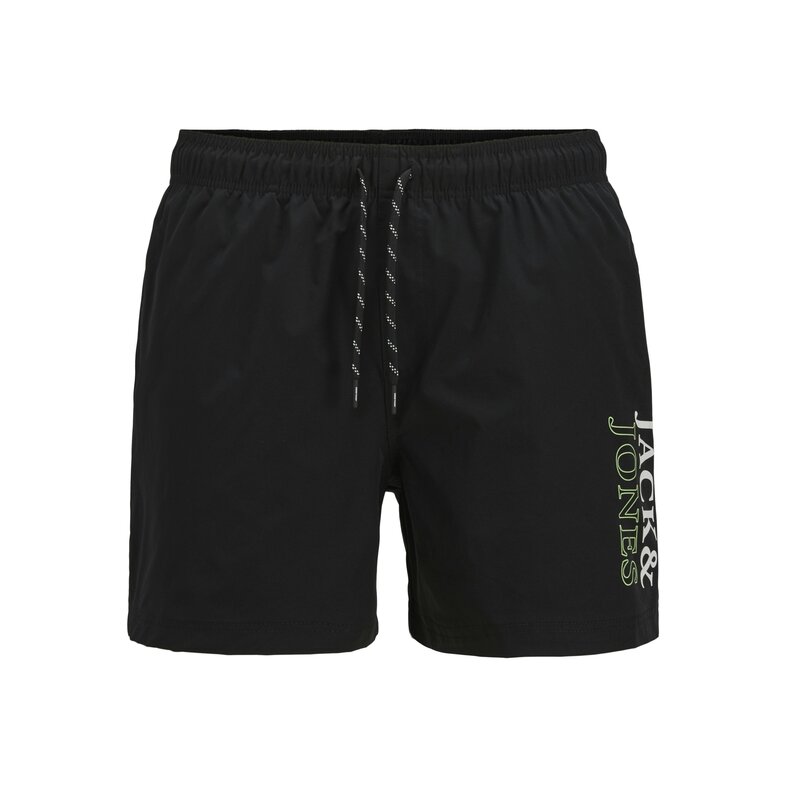Jack & Jones Junior Jack & Jones Junior Swim Short JPSTMAUI Double Logo Plain Black