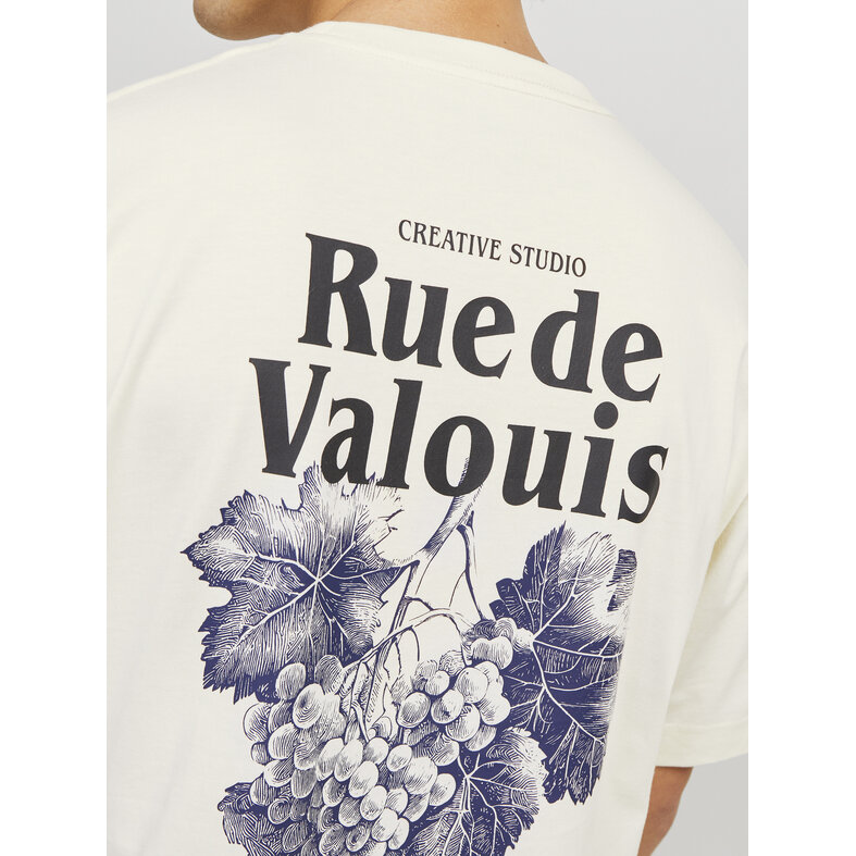 Jack & Jones Jack & Jones Heren T-Shirt JORPAROS EASTER Ronde Hals Off White