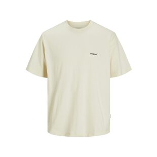 Jack & Jones Heren T-Shirt JORPAROS EASTER Ronde Hals Off White