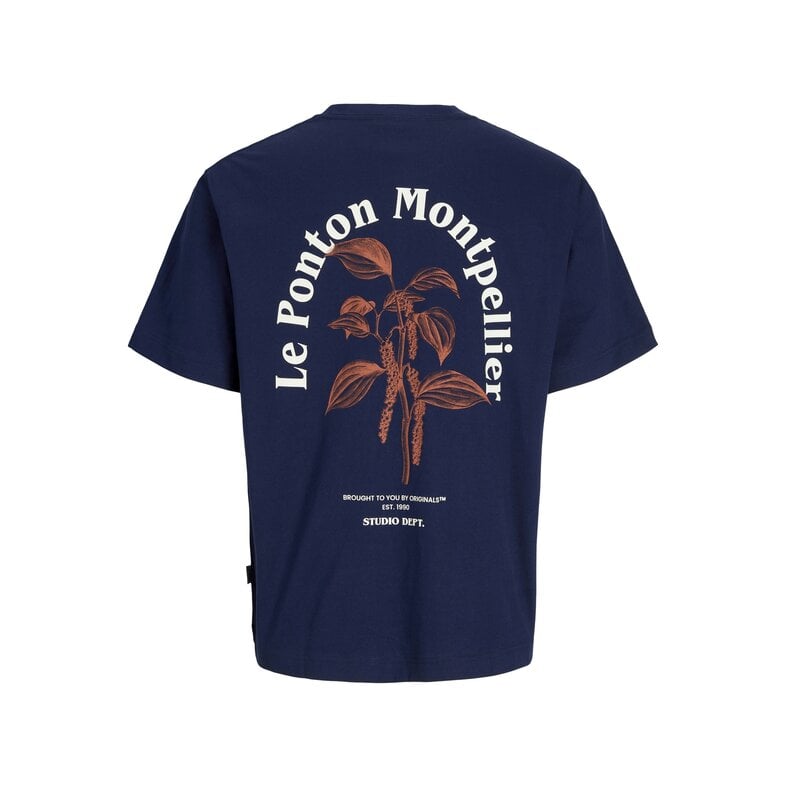 Jack & Jones Jack & Jones Heren T-Shirt JORPAROS EASTER Ronde Hals Donkerblauw