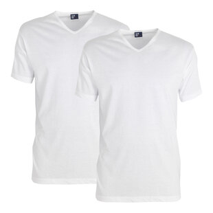 Alan Red Men's Underwear VERMONT Extra Long T-shirt V-Neck 2-Pack