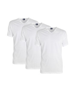 Alan Red Men's Giftbox Undershirt VERMONT T-shirt V-neck 3-Pack White