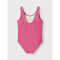 Name It Name It Girls Swimsuit NMFMODINA Stitch Round Neck Carmine Rose Pink