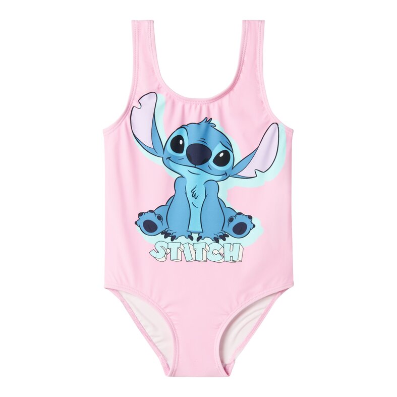 Name It Name It Girls Swimsuit NMFMODINA Stitch Round Neck Pink