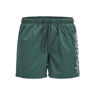 Jack & Jones Men's Swim Short JPSTMAUI JJSWIM Splicelogo Solid Green