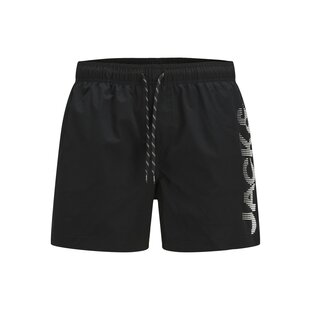 Jack & Jones Heren Zwemshort JPSTMAUI JJSWIM Splicelogo Effen Zwart