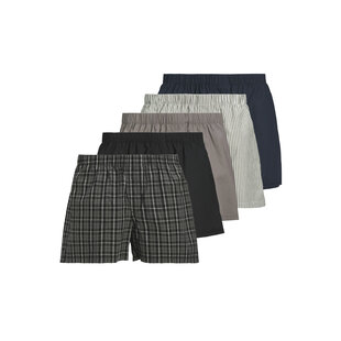 Jack & Jones Heren Wijde Boxershorts JACMILANO Geweven Katoen 5-Pack