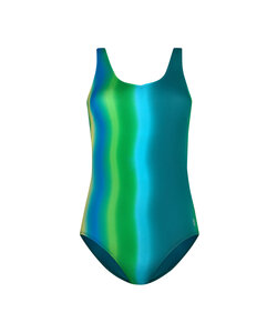 Ten Cate Dames Badpak Soft Cup V-Hals Groenblauw Verloop