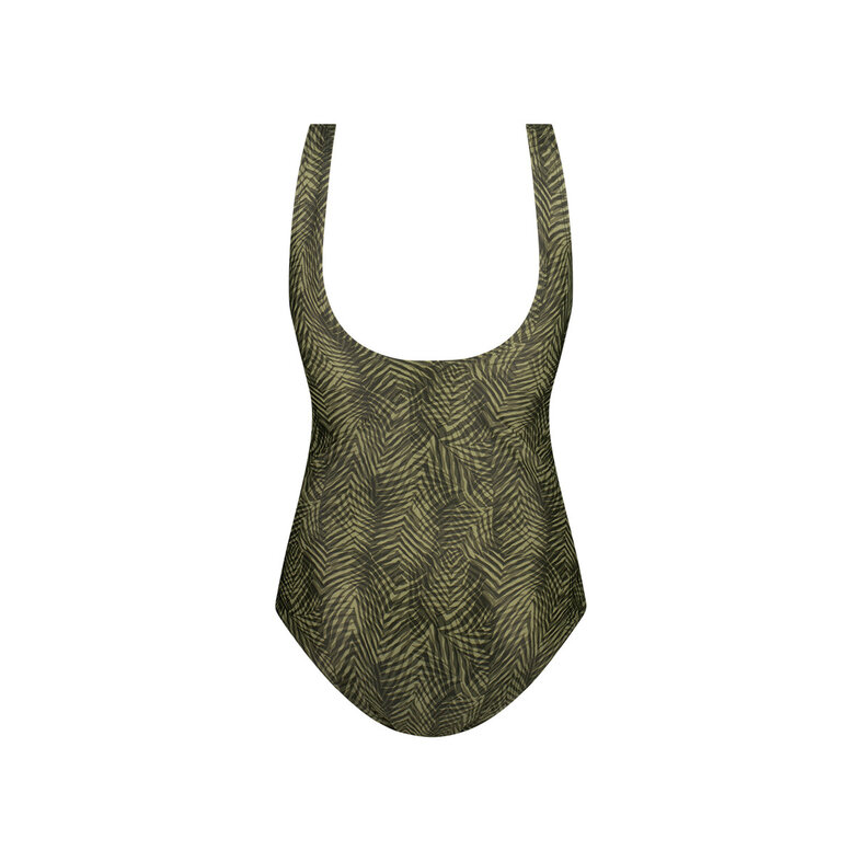 Ten Cate Ten Cate Ladies Correcting Swimsuit Soft Cup Green Leaf Print