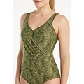 Ten Cate Ten Cate Ladies Correcting Swimsuit Soft Cup Green Leaf Print