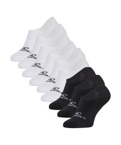 O'Neill Men's/Women's Footies Socks No Show 9-Pack White/Black