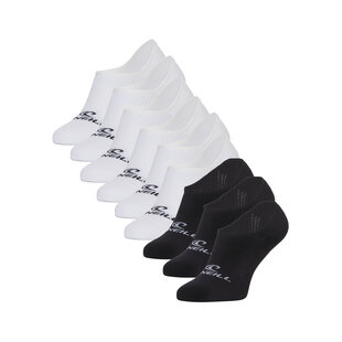 O'Neill Men's/Women's Footies Socks No Show 9-Pack White/Black