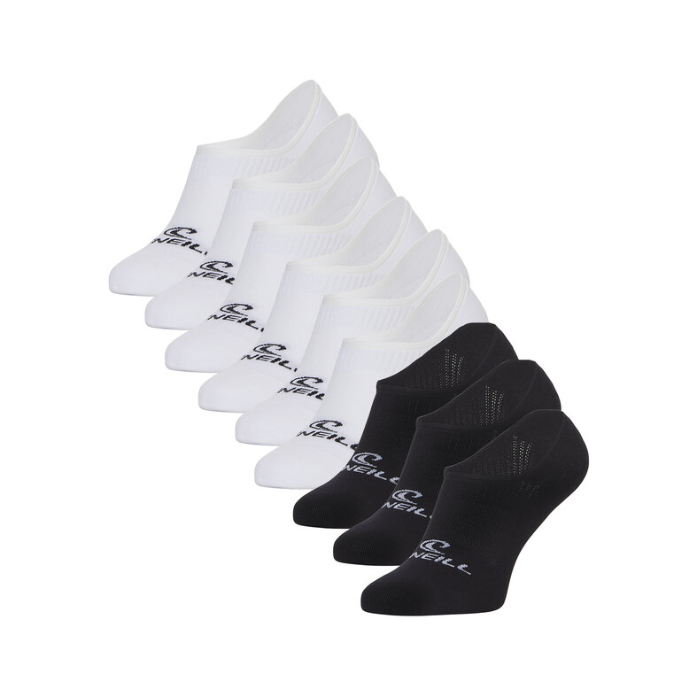 O'Neill O'Neill Heren / Dames Footies Sokken No Show 9-Pack Wit/Zwart