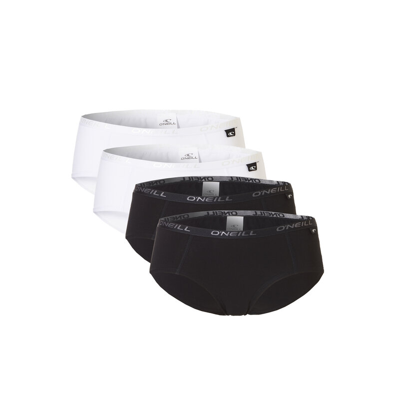 O'Neill O'Neill Ladies Hipsters 4-Pack White/Black