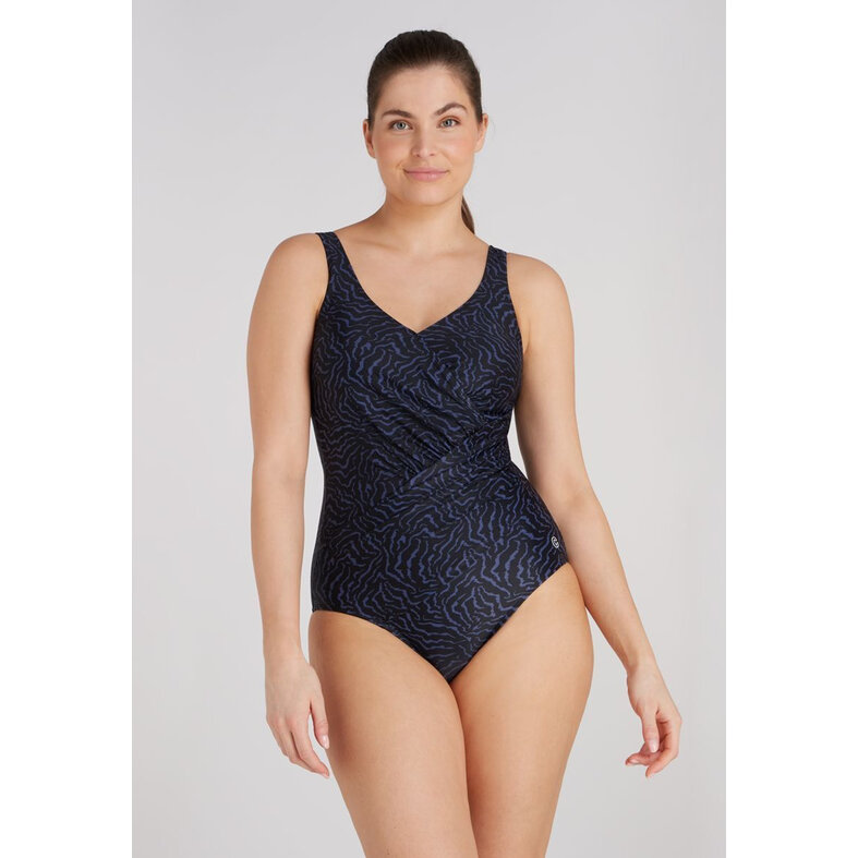 Ten Cate Ten Cate Dames Corrigerend Badpak Soft Cup Zwart Animal Fur