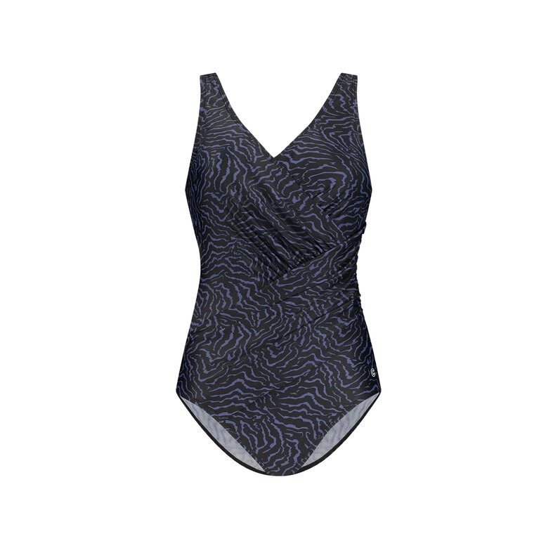 Ten Cate Ten Cate Dames Corrigerend Badpak Soft Cup Zwart Animal Fur