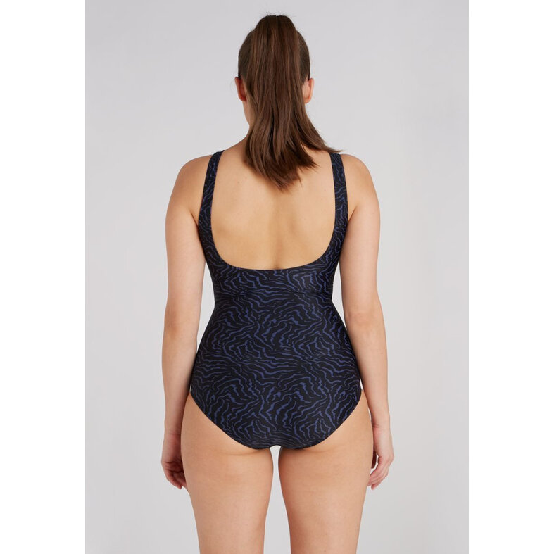 Ten Cate Ten Cate Dames Corrigerend Badpak Soft Cup Zwart Animal Fur