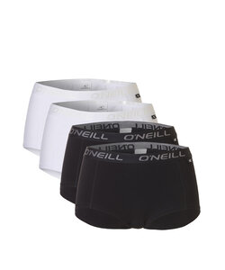 O'Neill Women's Boxer Shorts 4-Pack White/Black