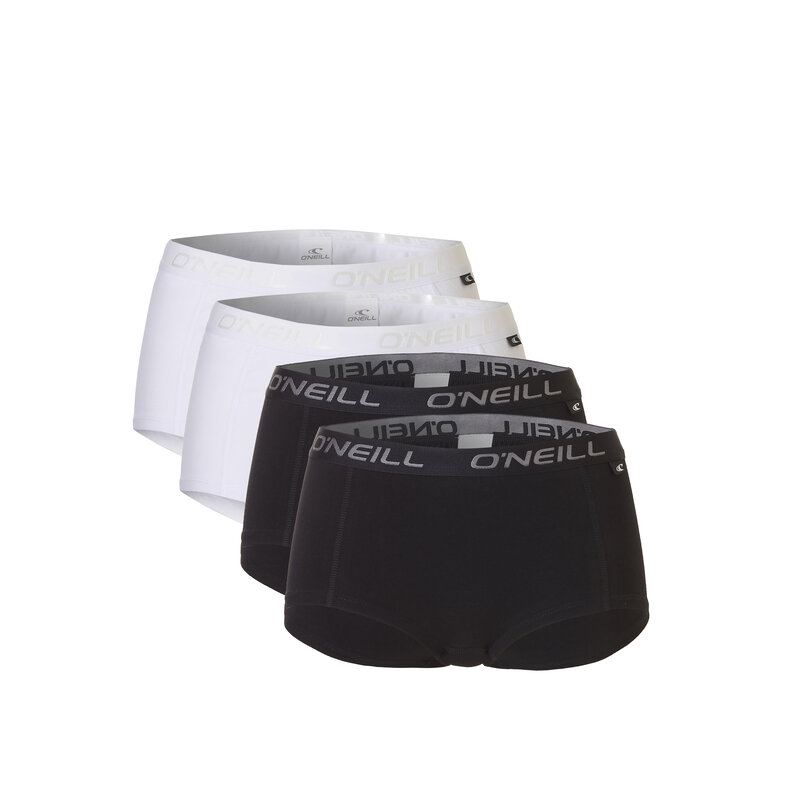 O'Neill O'Neill Women's Boxer Shorts 4-Pack White/Black