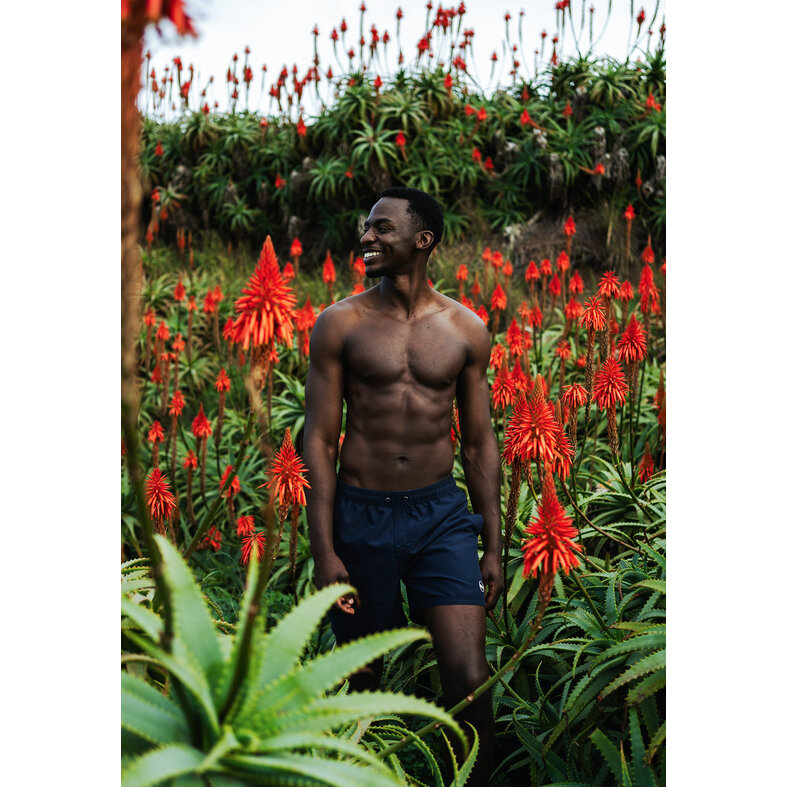 Happy Shorts Happy Shorts Heren Zwemshort Effen Donkerblauw