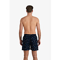 Happy Shorts Happy Shorts Men's Swim Short Beach Dark Blue Print