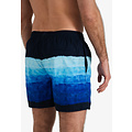 Happy Shorts Happy Shorts Heren Zwemshort Waterverf Strepen Print Blauw