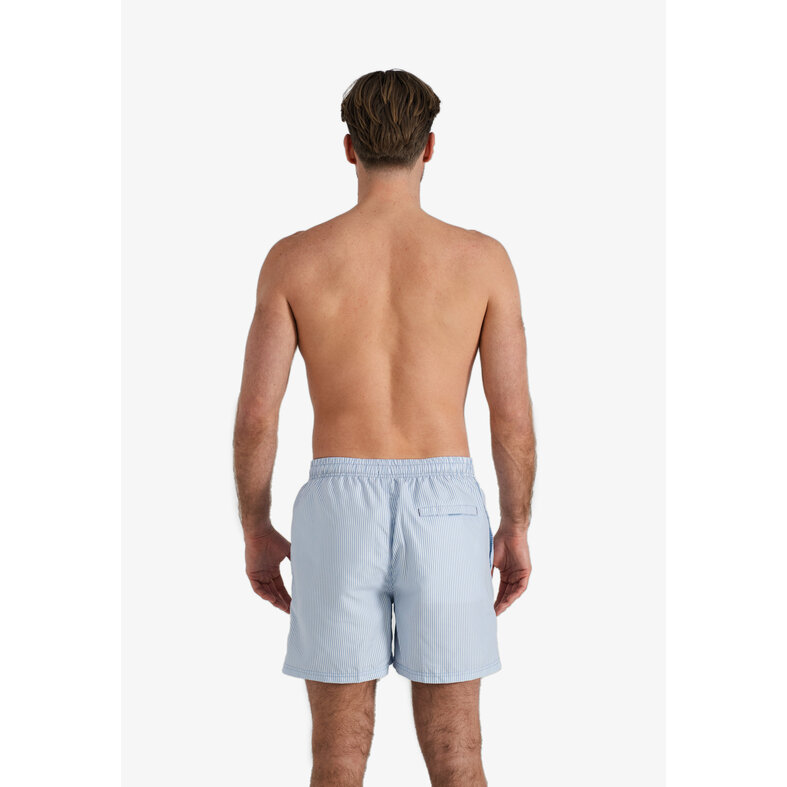 Happy Shorts Happy Shorts Heren Zwemshort Lichtblauw/Wit Gestreept