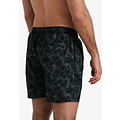 Happy Shorts Happy Shorts Men's Swim Short Palm Leaves Black/Jungle Green Print