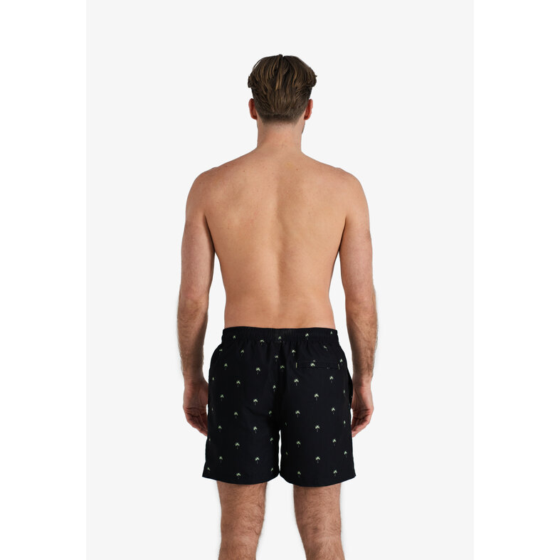 Happy Shorts Happy Shorts Men's Swim Short Palms Black Print