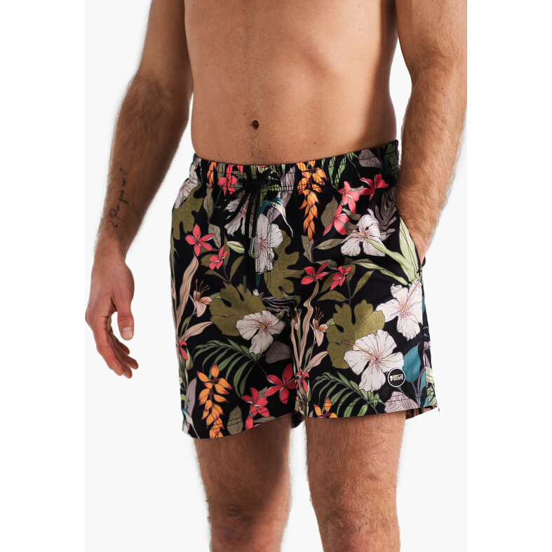 Happy Shorts Happy Shorts Heren Zwemshort Gebloemde Jungle Print