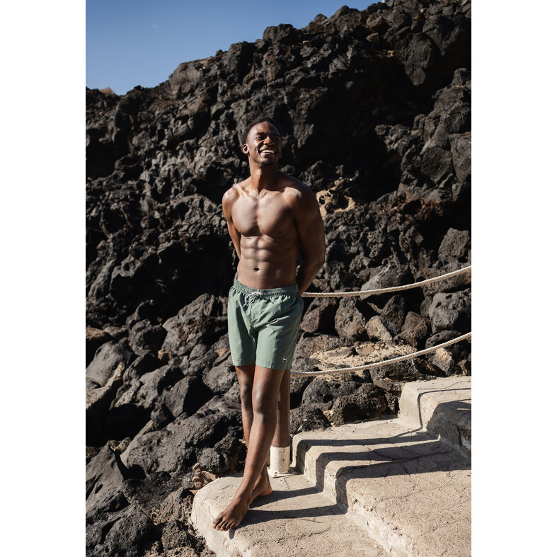 Happy Shorts Happy Shorts Heren Zwemshort Effen Kaki