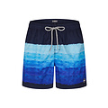 Happy Shorts Happy Shorts Men's Swim Short Watercolor Stripes Print Blue