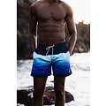 Happy Shorts Happy Shorts Men's Swim Short Watercolor Stripes Print Blue