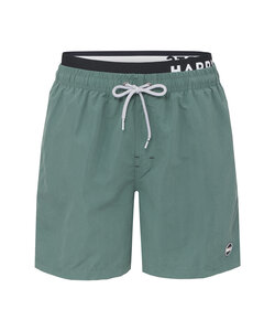 Happy Shorts Heren Zwemshort Dubbele Waistband Effen Kaki