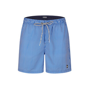 Happy Shorts Heren Zwemshort Blauw/Wit Gestreept