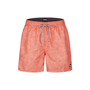 Happy Shorts Heren Zwemshort Palmbladeren Oranje Print
