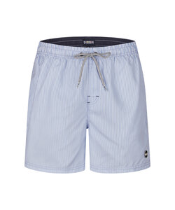 Happy Shorts Heren Zwemshort Lichtblauw/Wit Gestreept