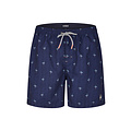 Happy Shorts Happy Shorts Heren Zwemshort Palmbomen Donkerblauw Print