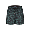 Happy Shorts Happy Shorts Heren Zwemshort Palmbladeren Zwart/Jungle Groen Print