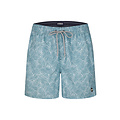 Happy Shorts Happy Shorts Heren Zwemshort Palmbladeren Blauwgrijs Print