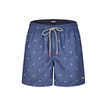 Happy Shorts Happy Shorts Men's Swim Short Palms Dark Blue Print