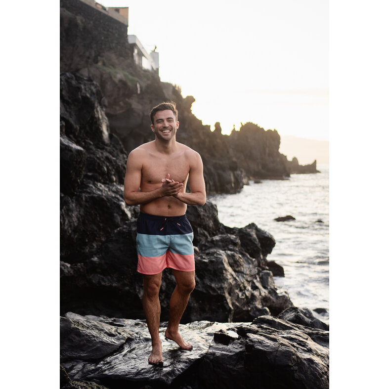 Happy Shorts Happy Shorts Men's Swim Short Colorblock Print