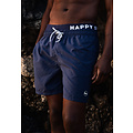 Happy Shorts Happy Shorts Heren Zwemshort Dubbele Waistband Effen Donkerblauw