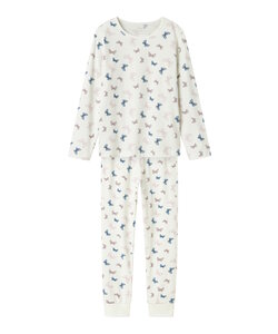Name It Meisjes Lange Pyjama Set NKFNIGHTSET Vlinder Print Crème