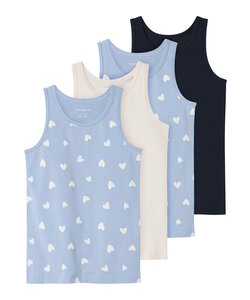 Name It Girls Shirt Top NKFTANK Hearts 4-Pack Multicolor