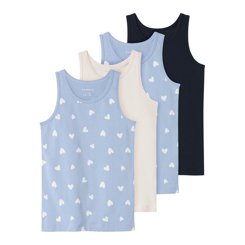 Name It Name It Girls Shirt Top NKFTANK Hearts 4-Pack Multicolor