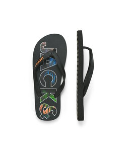 Jack & Jones Heren Teenslippers JFWLOGO Palm Print Antraciet