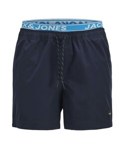 Jack & Jones Heren Plus Size Zwemshort JPSTMAUI JJSWIM Dubbele Waistband Blauw
